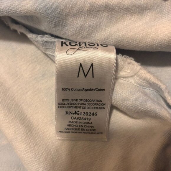 Kensie Jeans Womens Blue/White Tie Dye Vintage Luxe Long Sleeve Jean Jacket Sz M - Picture 5 of 6